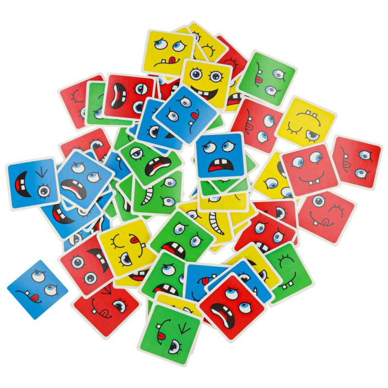 Klocki kreatywne montessori wyzwania zmieniające twarz emocje - obrazek 7