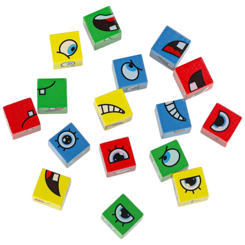 Klocki kreatywne montessori wyzwania zmieniające twarz emocje - obrazek 8