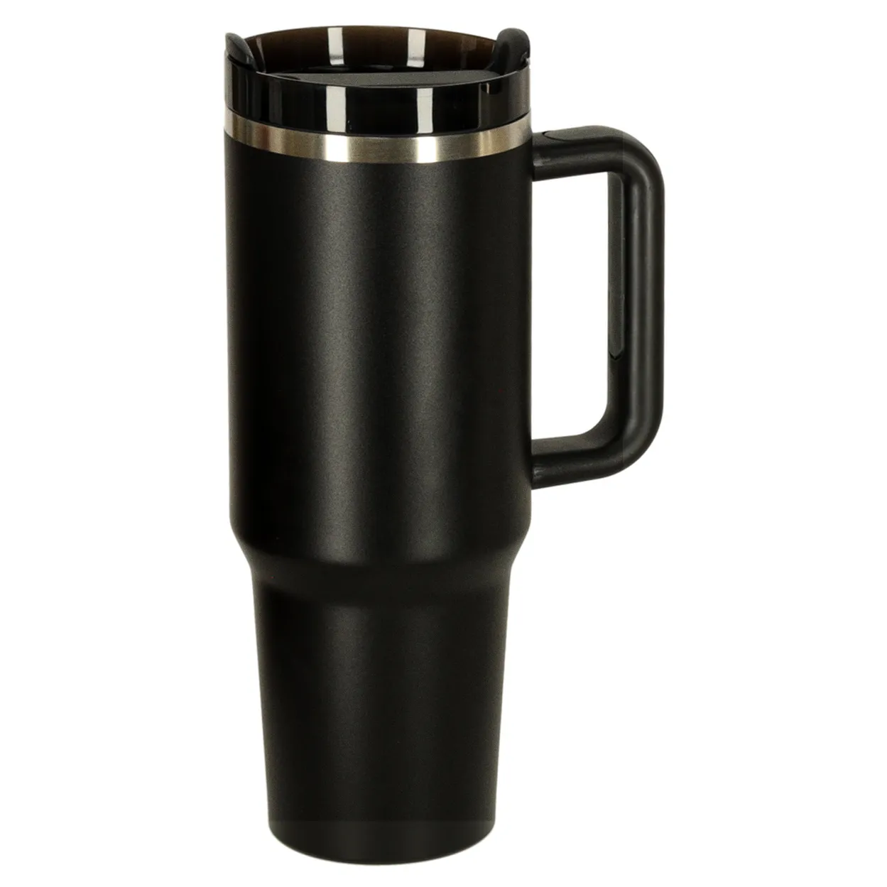 Kubek termiczny ze słomką i uchwytem termos 1200ml czarny - obrazek 5