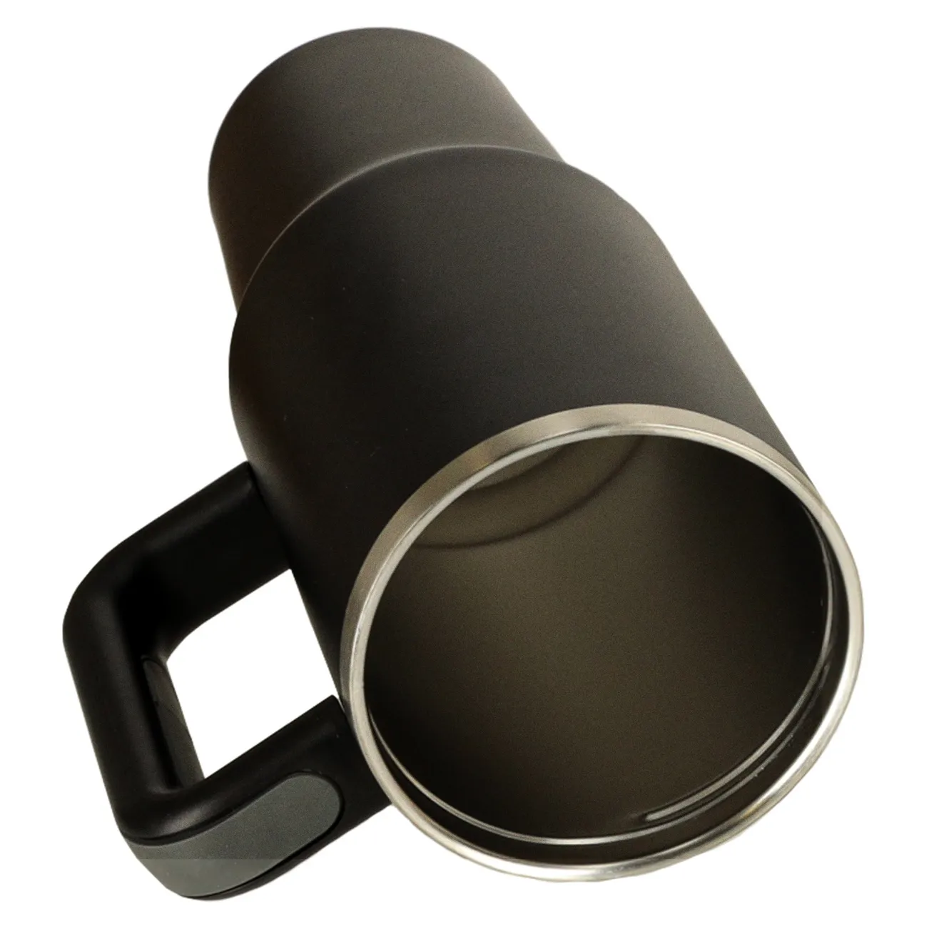 Kubek termiczny ze słomką i uchwytem termos 1200ml czarny - obrazek 9