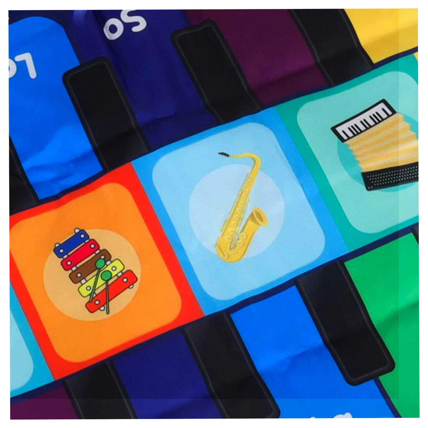 Mata do tańczenia dla dzieci interaktywna muzyczna 8 instrumentów 10 melodii - obrazek 5