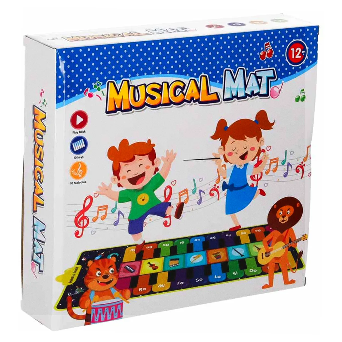 Mata do tańczenia dla dzieci interaktywna muzyczna 8 instrumentów 10 melodii - obrazek 8