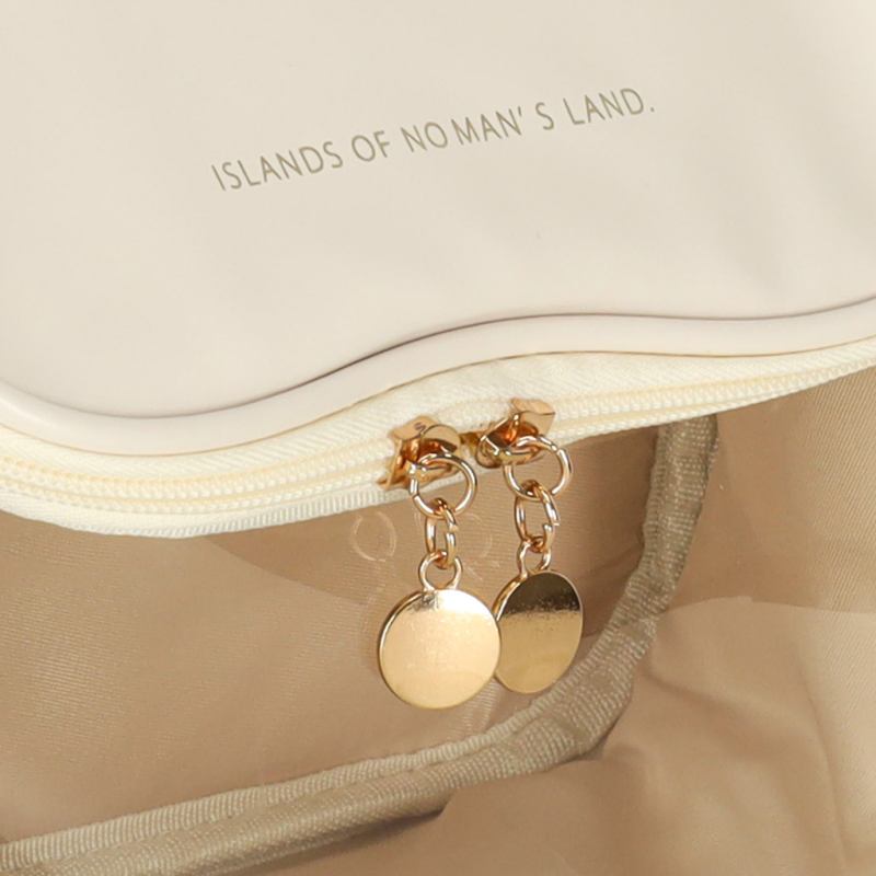 Kosmetyczka kuferek organizer podróżna damska męska pojemna na wakacje beżowa - obrazek 6