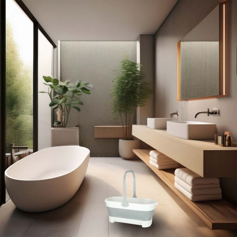 Wiadro składane prostokątne do mopa miska z uchwytem - obrazek 10