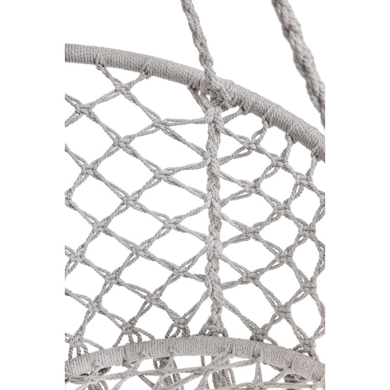 Huśtawka ogrodowa LUARO bocianie gniazdo z poduszką XXL szare 80cm 150kg - obrazek 12