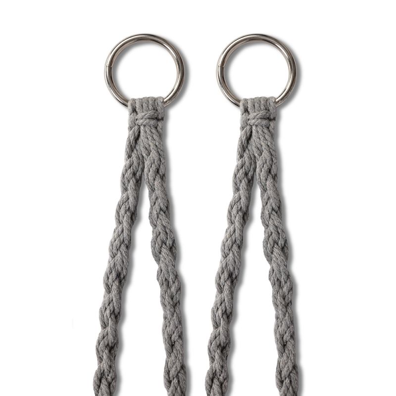 Huśtawka ogrodowa LUARO bocianie gniazdo z poduszką XXL szare 80cm 150kg - obrazek 4