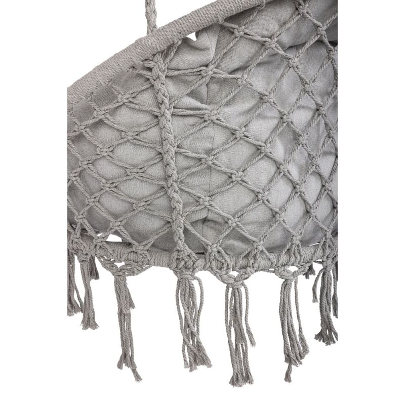 Huśtawka ogrodowa LUARO bocianie gniazdo z poduszką XXL szare 80cm 150kg - obrazek 7