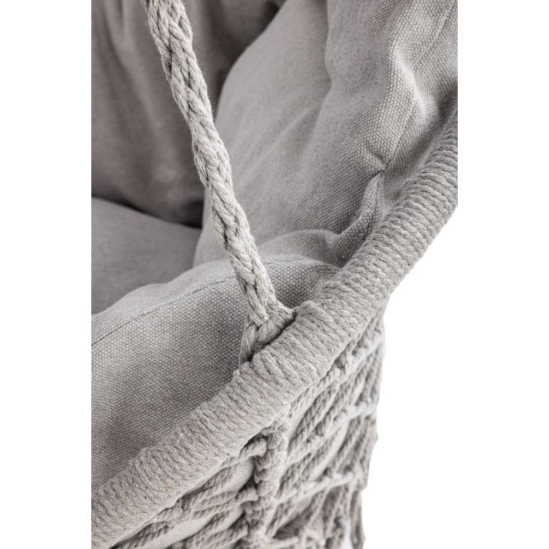 Huśtawka ogrodowa LUARO bocianie gniazdo z poduszką XXL szare 80cm 150kg - obrazek 8