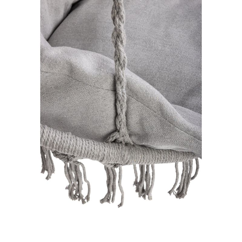 Huśtawka ogrodowa LUARO bocianie gniazdo z poduszką XXL szare 80cm 150kg - obrazek 9