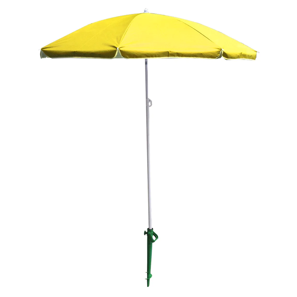 Parasol ogrodowy plażowy regulowany łamany składany UV 150cm żółty - obrazek 8