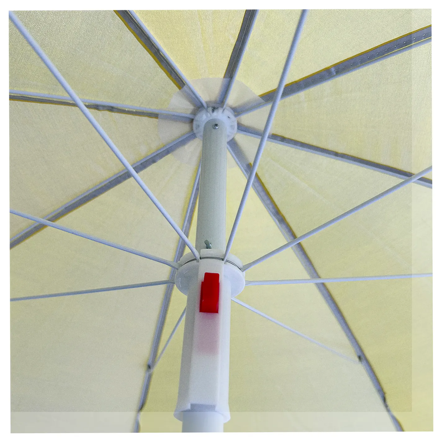 Parasol ogrodowy plażowy regulowany łamany składany UV 150cm żółty - obrazek 9