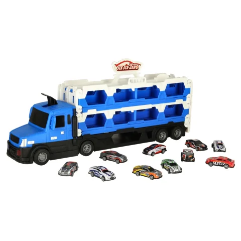 TIR Laweta samochód transporter pojazd składany XXL 10 aut niebieski