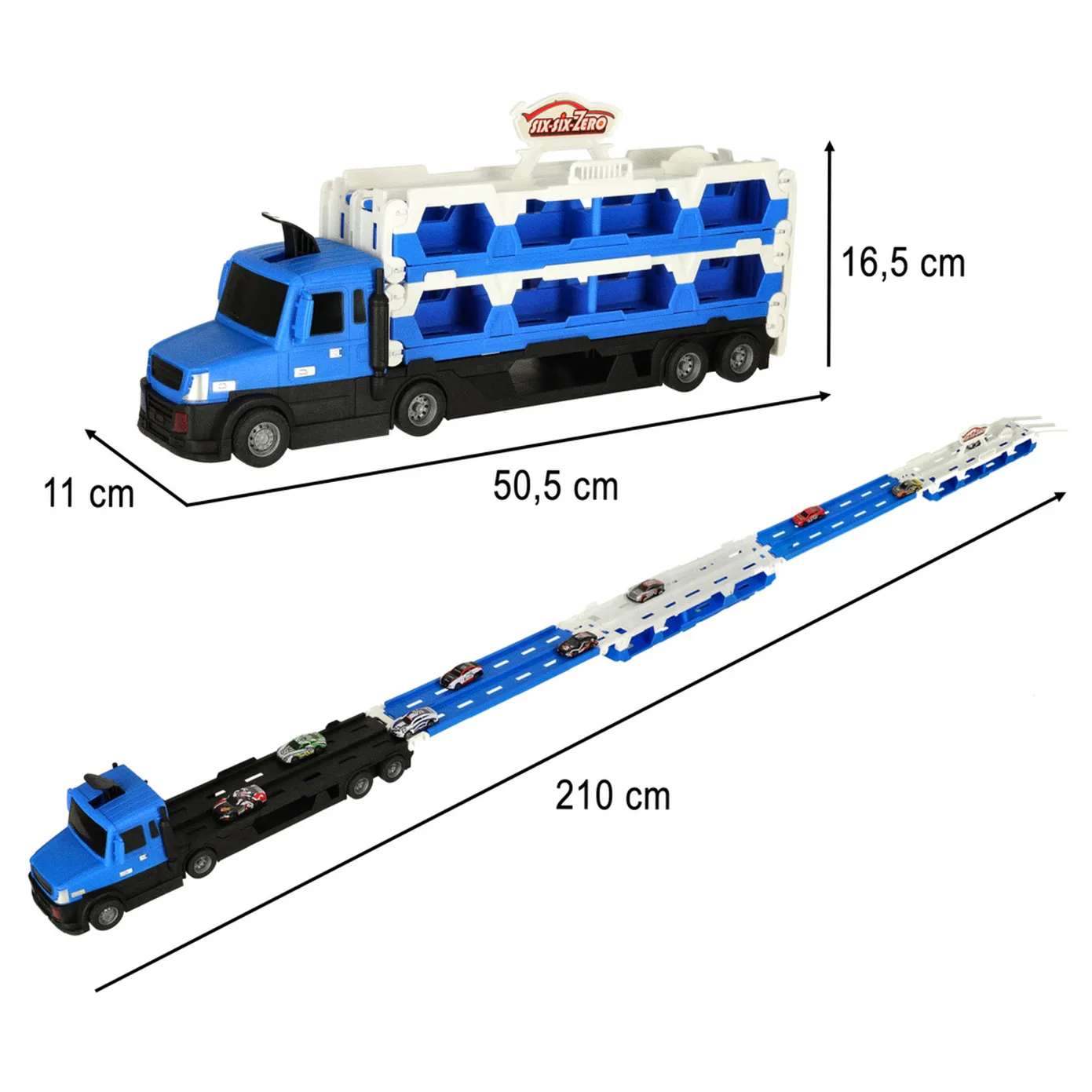 TIR Laweta samochód transporter pojazd składany XXL 10 aut niebieski - obrazek 7