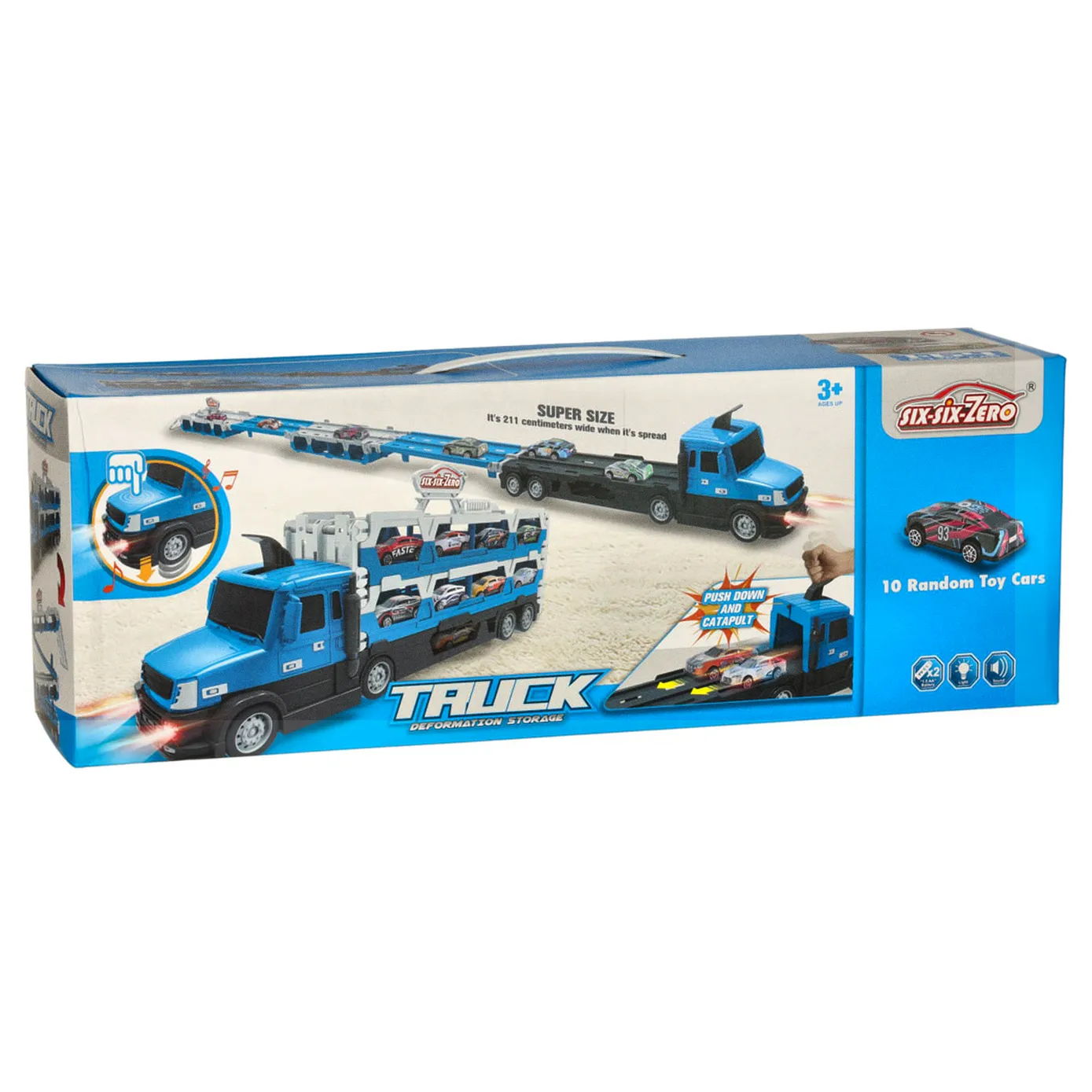 TIR Laweta samochód transporter pojazd składany XXL 10 aut niebieski - obrazek 8