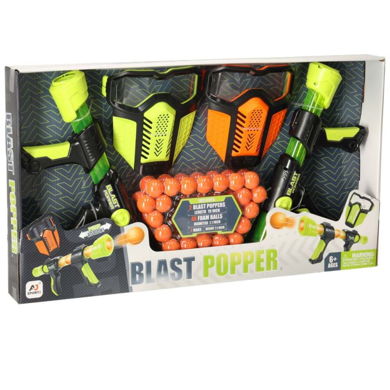 Pistolet na kulki piankowe zestaw +  maska ochronna 2 szt. - obrazek 8