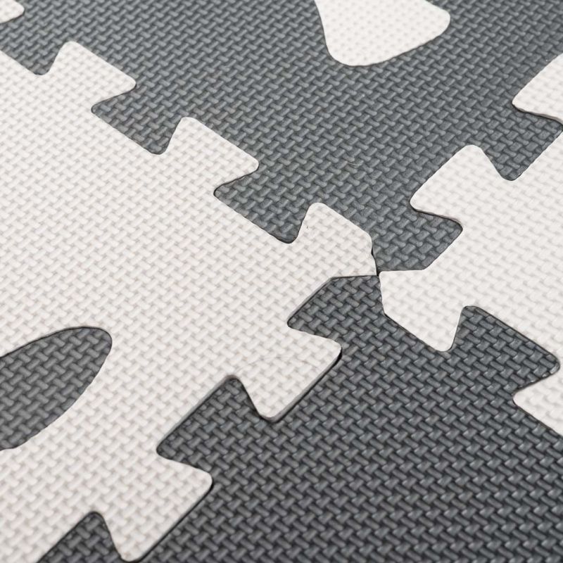 Mata edukacyjna dla dzieci piankowa puzzle szara 85 x 85 cm 9 elementów - obrazek 4