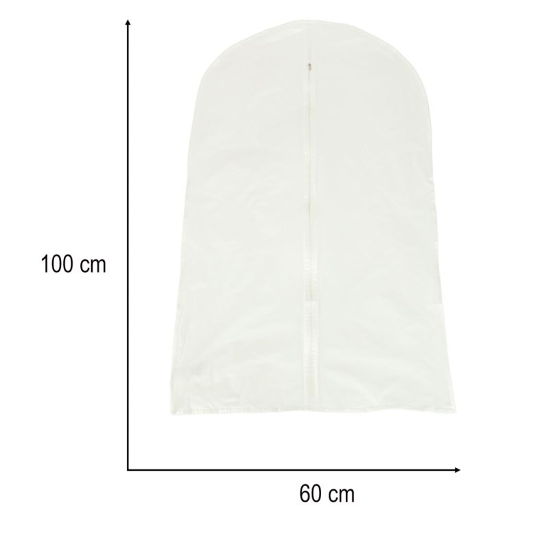 Pokrowiec na ubrania garnitur odzież ubrania przezroczysty 60 x 100 cm - obrazek 5