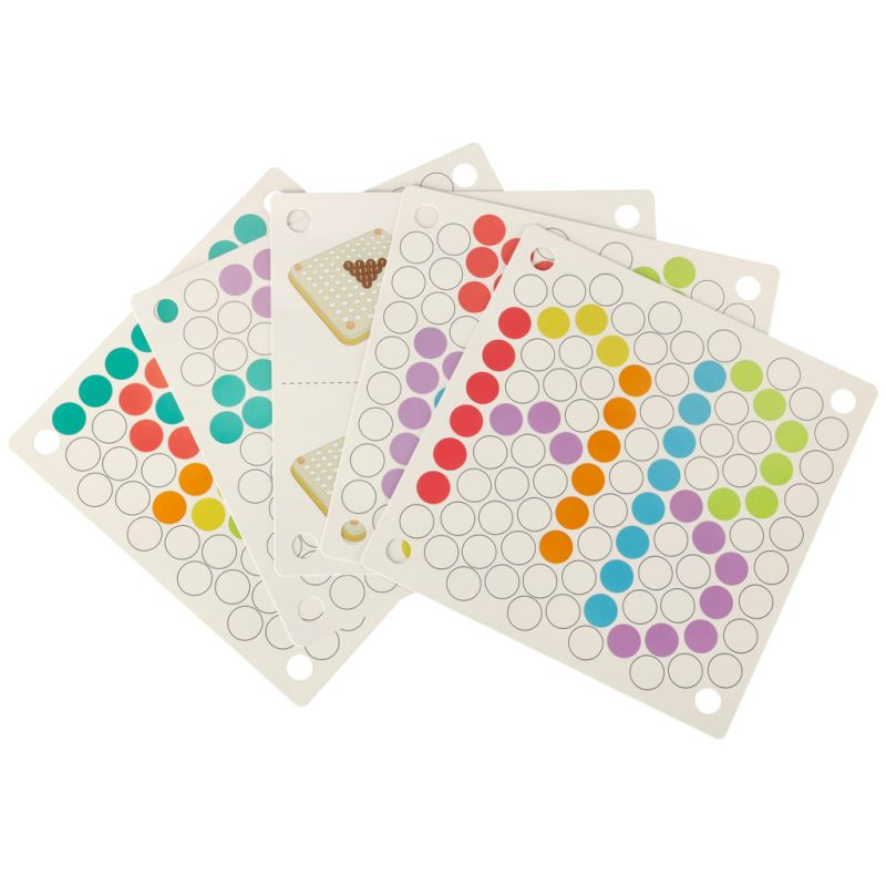 Układanka edukacyjna mozaika z kulek koraliki montessori 77 el. - obrazek 2