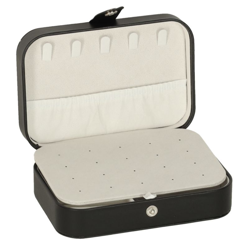 Szkatułka pudełko na biżuterię organizer czarny - obrazek 3