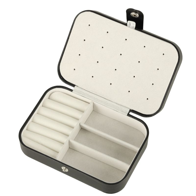 Szkatułka pudełko na biżuterię organizer czarny - obrazek 4