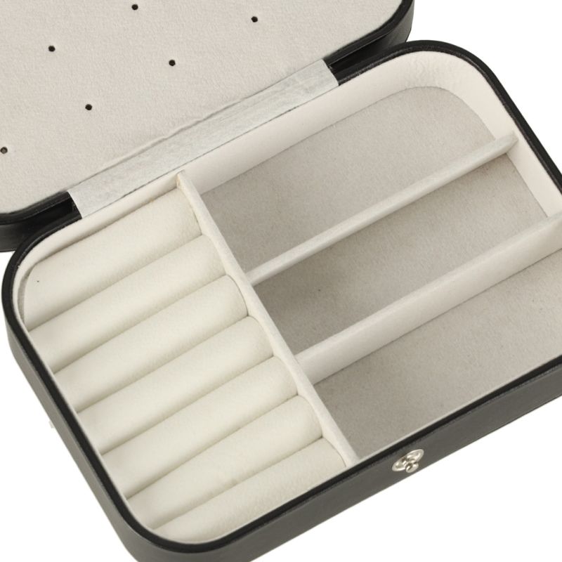 Szkatułka pudełko na biżuterię organizer czarny - obrazek 7