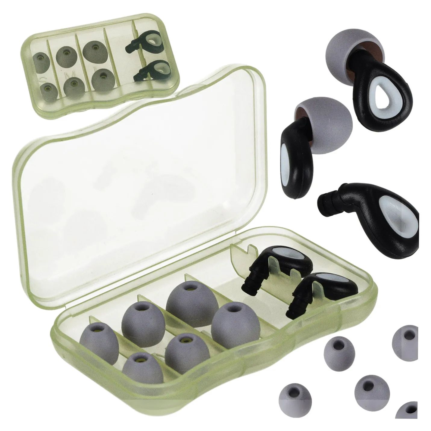 Zatyczki do uszu stopery silikonowe wyciszające redukcja szumów zestaw 3 rozmiary