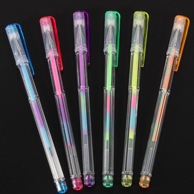 Długopisy żelowe kolorowe w etui 100 sztuk + 100 wkładów - obrazek 12