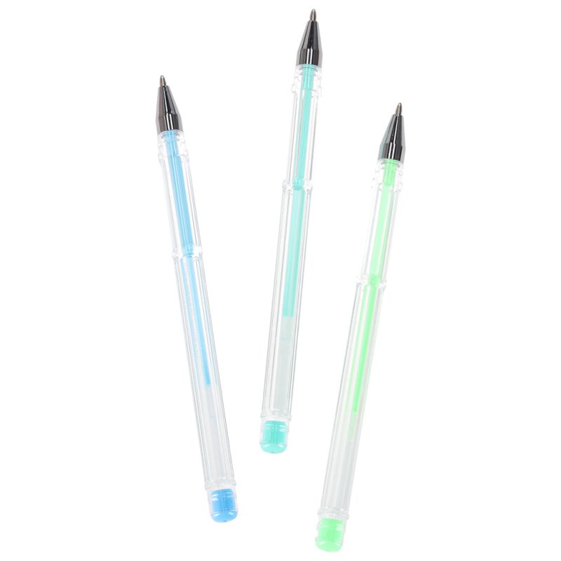 Długopisy żelowe kolorowe w etui 100 sztuk + 100 wkładów - obrazek 6