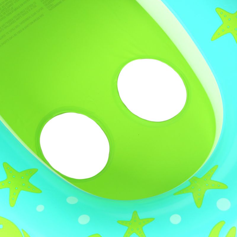 Kółko do pływania koło dmuchane dla niemowląt pontonik z daszkiem BESTWAY 34091 zielone - obrazek 4