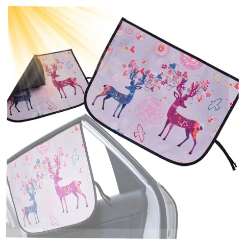 Osłona Zaslona szyby do auta kurtyna magnetyczna przeciwsłoneczna jelenie