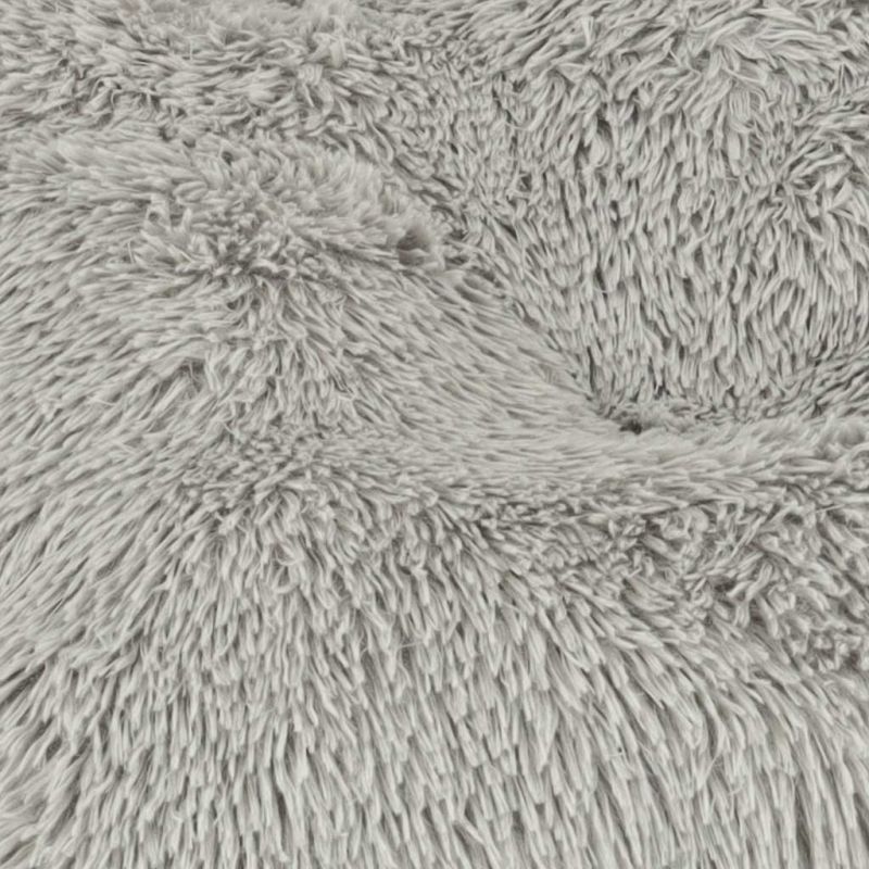 Legowisko dla psa kota pluszowe posłanie włochata poduszka poducha shaggy 115cm szary - obrazek 3