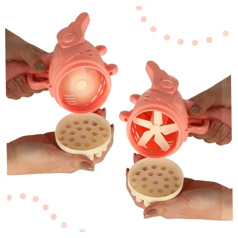 Pistolet do baniek mydlanych bańki mydlane ze skrzydłami różowy