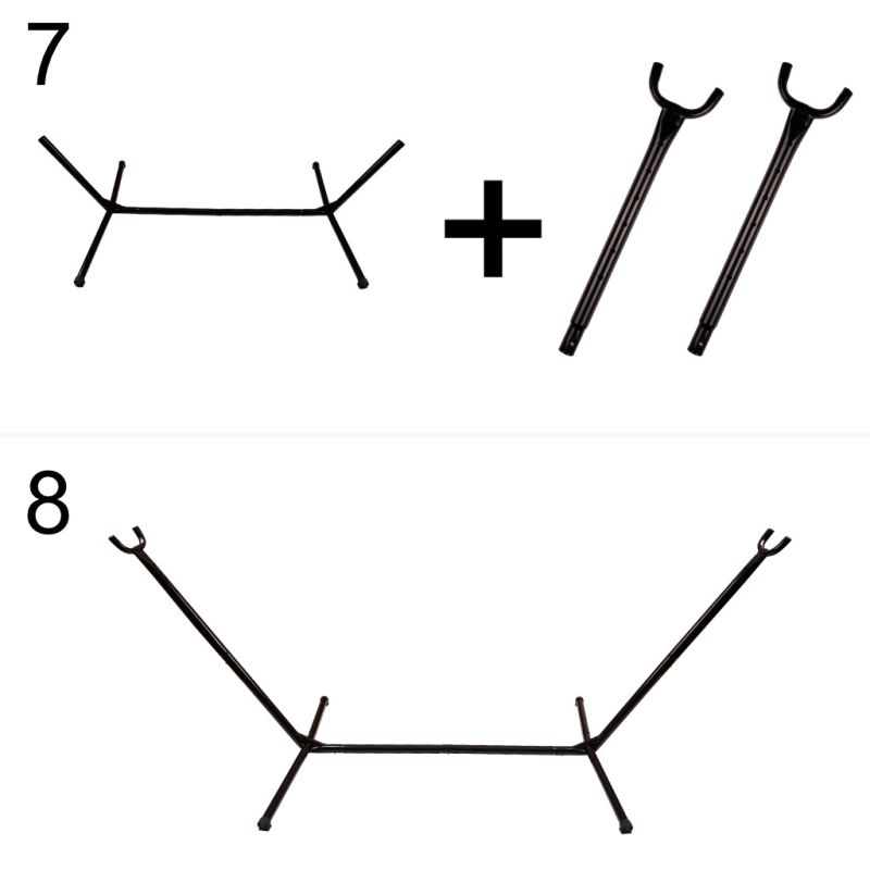 Hamak ze stelażem ogrodowy huśtawka stelaż stojak do hamaka duży mocny + pokrowiec 200cm 100kg - obrazek 3