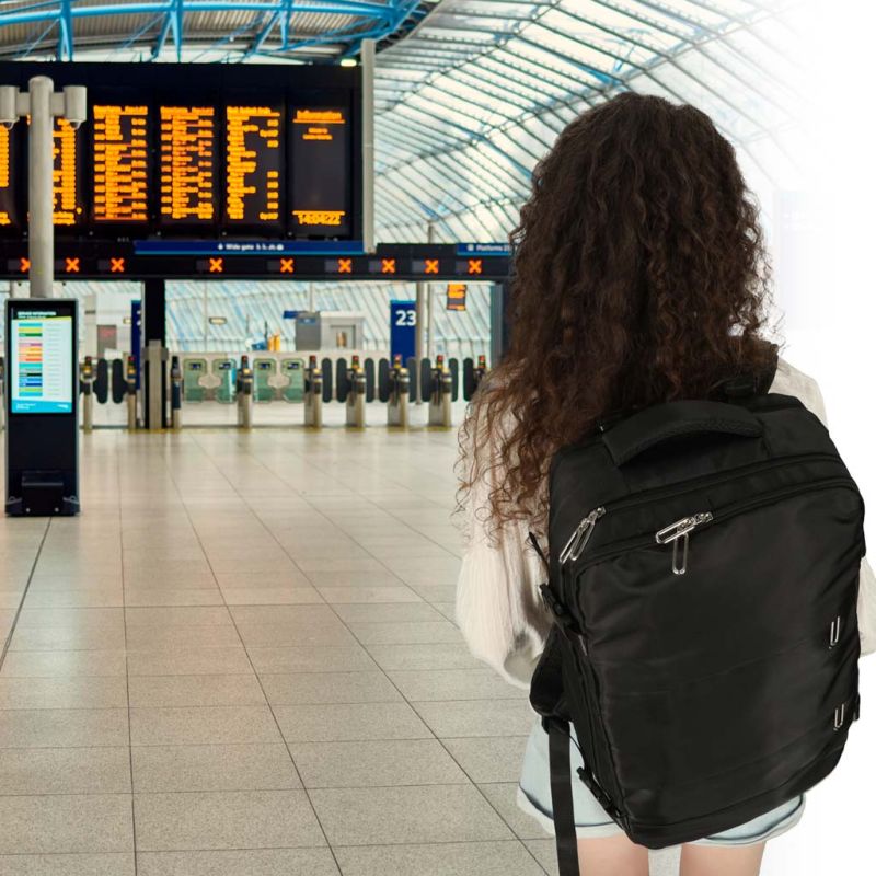 Plecak podróżny do samolotu bagaż podręczny kabinowy turystyczny wodoodporny 45x32cm - obrazek 13