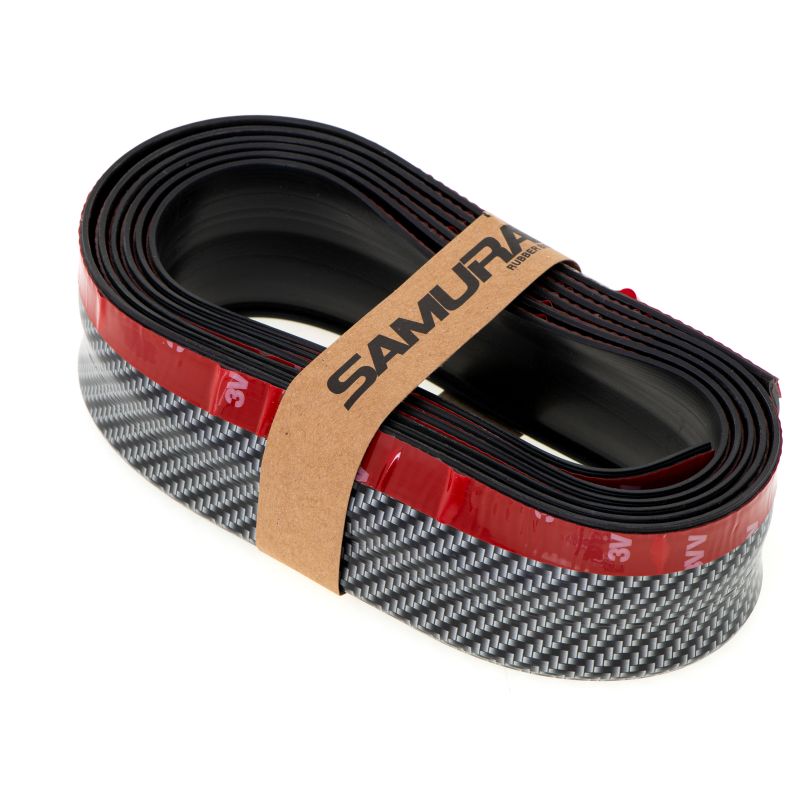 Dokładka zderzaka osłona uniwersalna spoiler carbon 2,5m czarna - obrazek 4