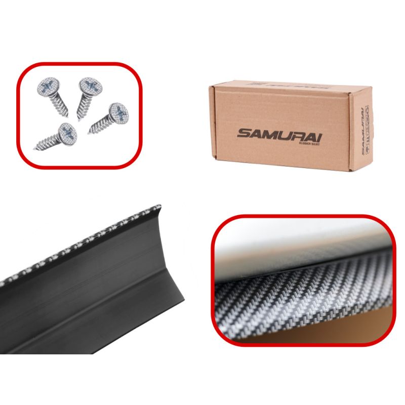 Dokładka zderzaka osłona uniwersalna spoiler carbon 2,5m czarna - obrazek 6