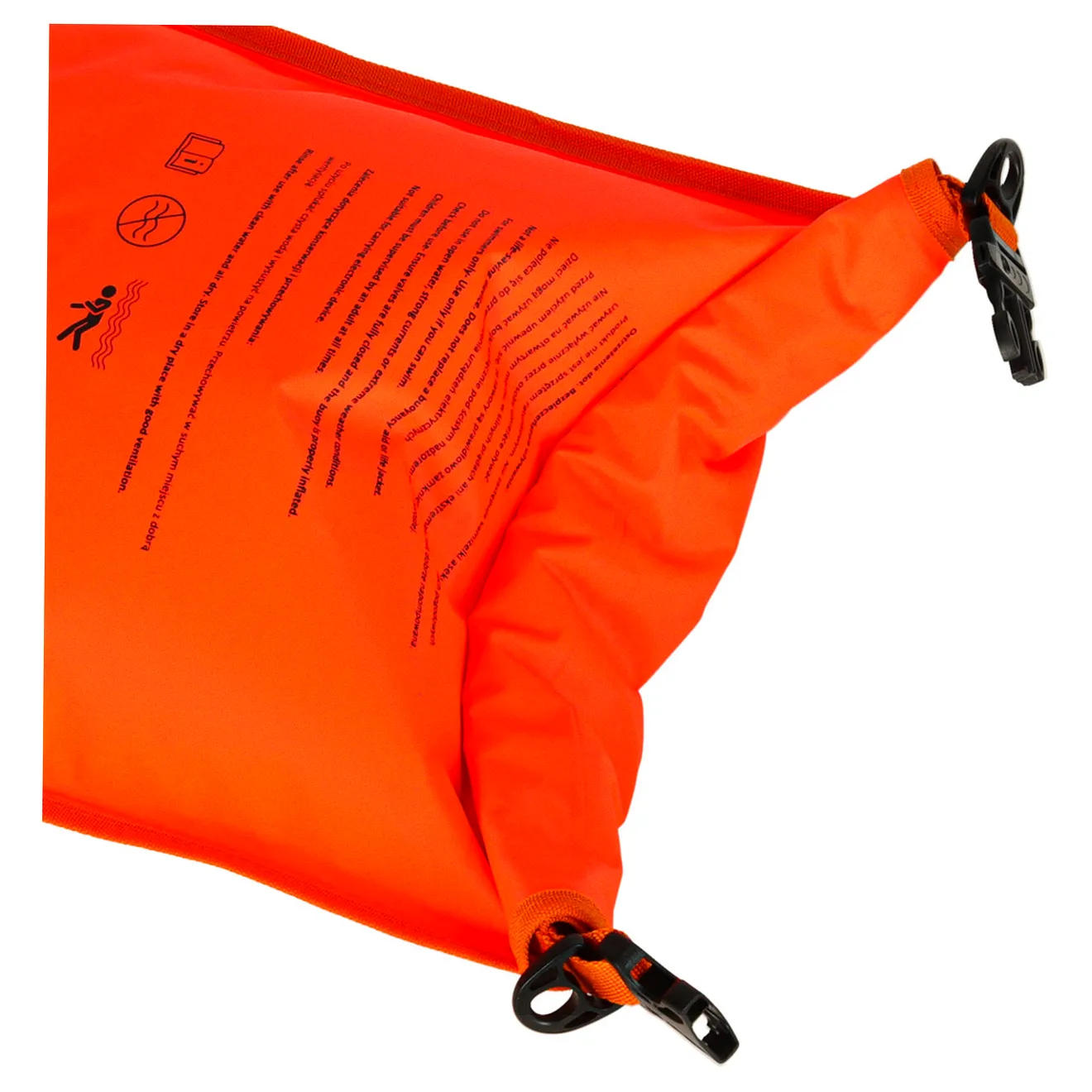 Bojka do pływania boja asekuracyjna ratunkowa pływacka sucha kieszeń gwizdek 28l - obrazek 7