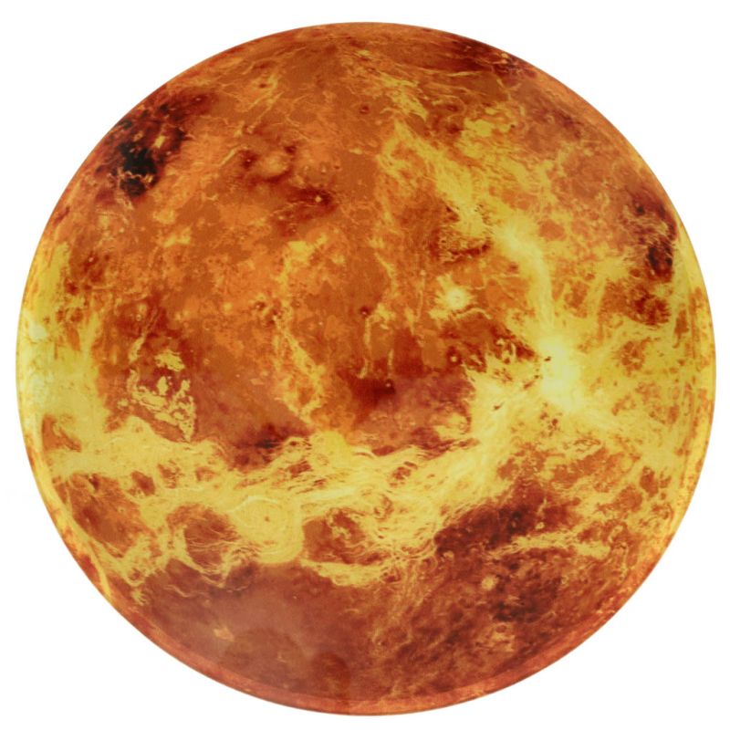 Zegar ścienny planeta mars z wyświetlaczem LED 32 cm pomarańczowy - obrazek 2