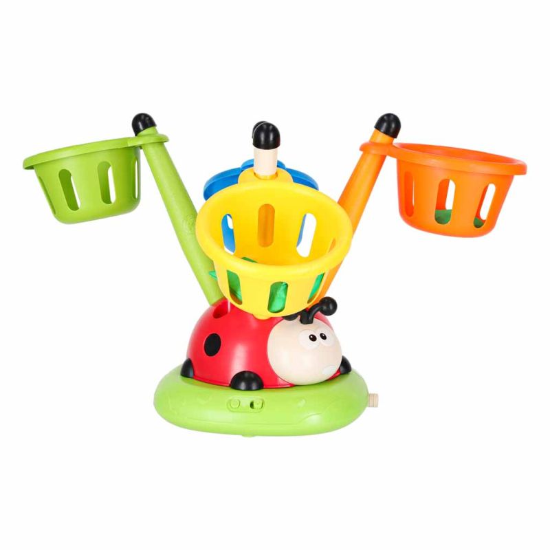 Gra zręcznościowa dla dzieci skakanka wyrzutnia rzut do celu biedronka 4w1 - obrazek 3