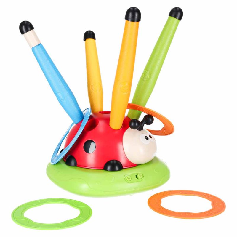 Gra zręcznościowa dla dzieci skakanka wyrzutnia rzut do celu biedronka 4w1 - obrazek 5