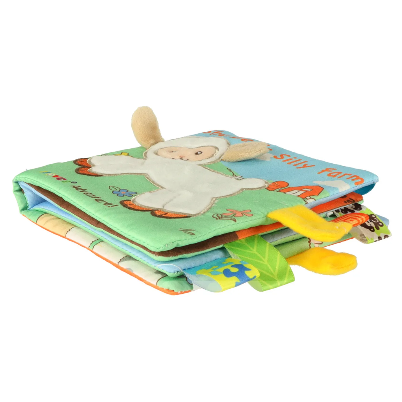 Książeczka sensoryczna książka dotykowa miękka metki owieczki - obrazek 5