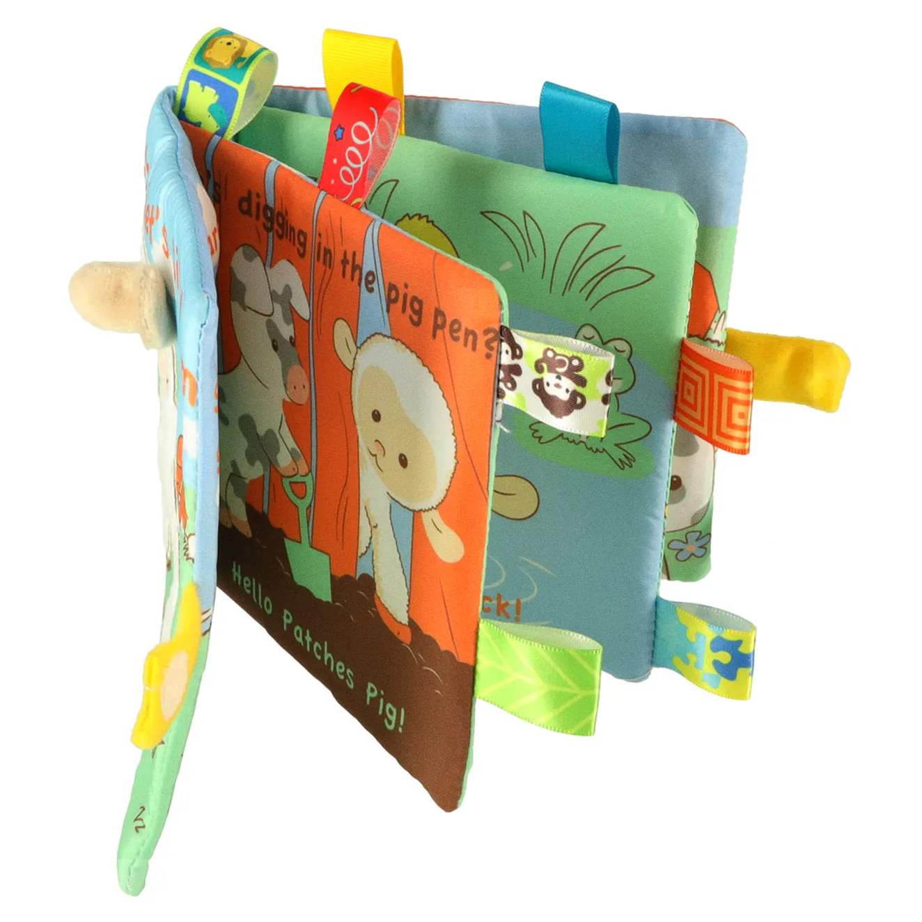 Książeczka sensoryczna książka dotykowa miękka metki owieczki - obrazek 6