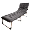 Łóżko polowe LUARO turystyczne składane leżak biznesowy 193 cm ciemny szary