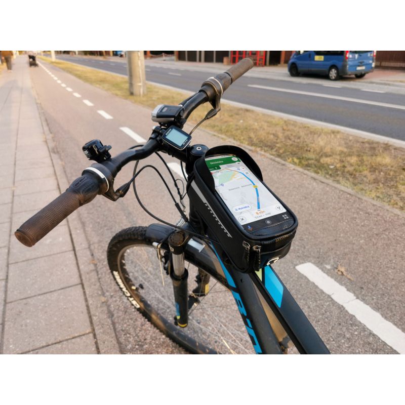 Torba rowerowa sakwa wodoodporna uchwyt na telefon - obrazek 11