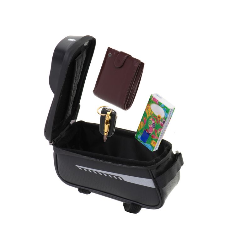 Torba rowerowa sakwa wodoodporna uchwyt na telefon - obrazek 6