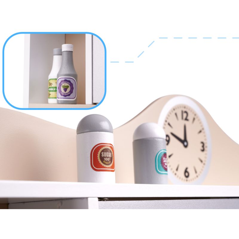 Kuchnia dla dzieci drewniana MDF LULILO KUKETO akcesoria 85cm - obrazek 5