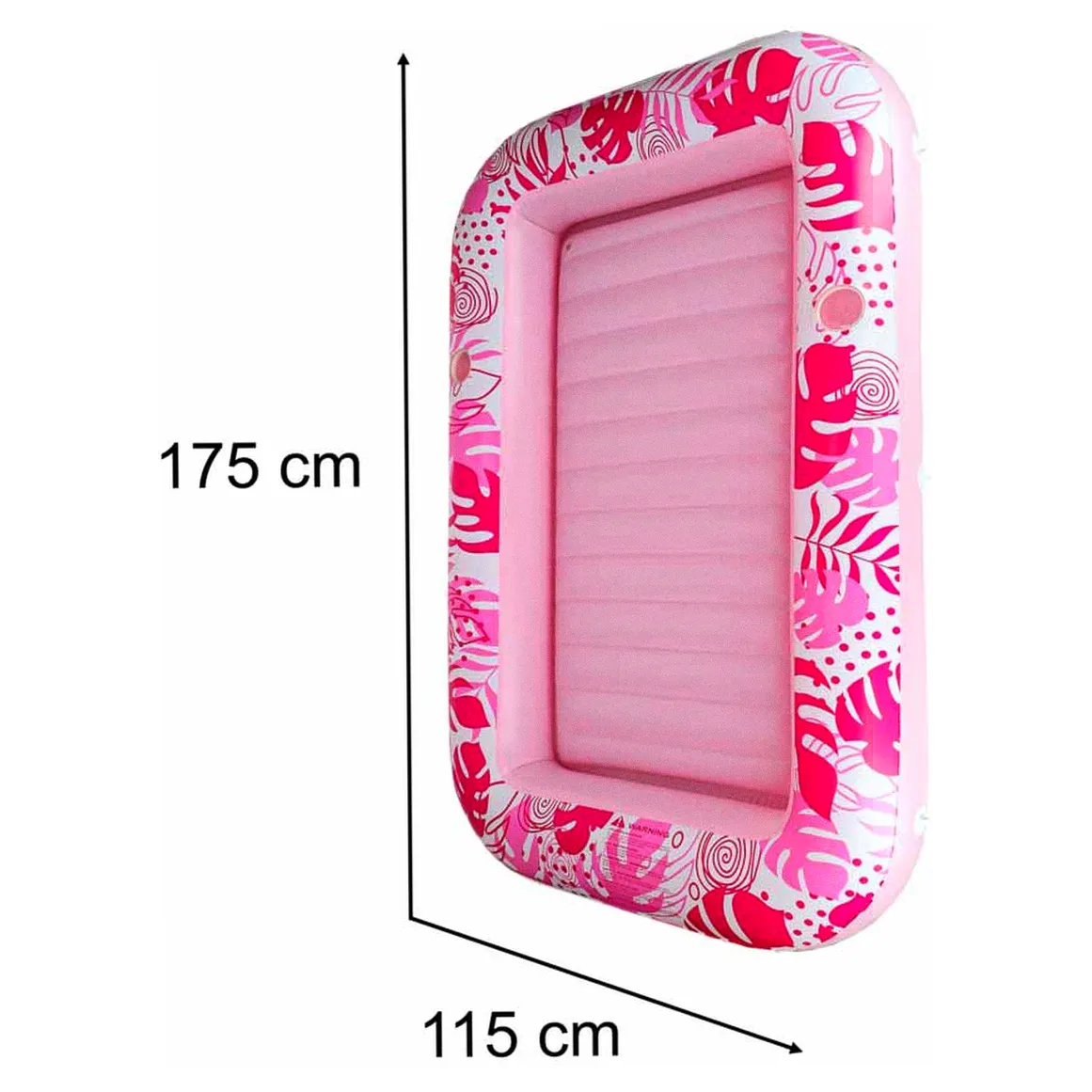 Materac dmuchany do pływania, leżak do opalania z poduszką 175cm różowy - obrazek 11