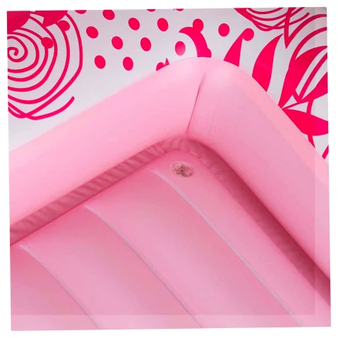 leżak do opalania z poduszką 175cm różowy