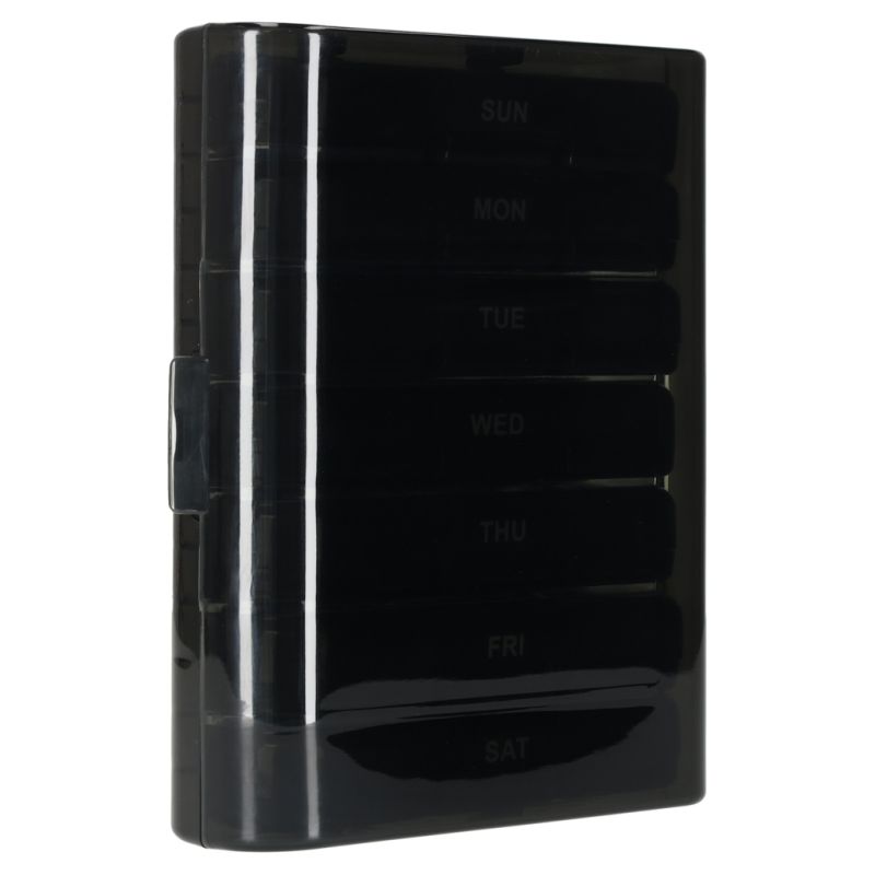 Pojemnik organizer na tabletki leki czarny - obrazek 2