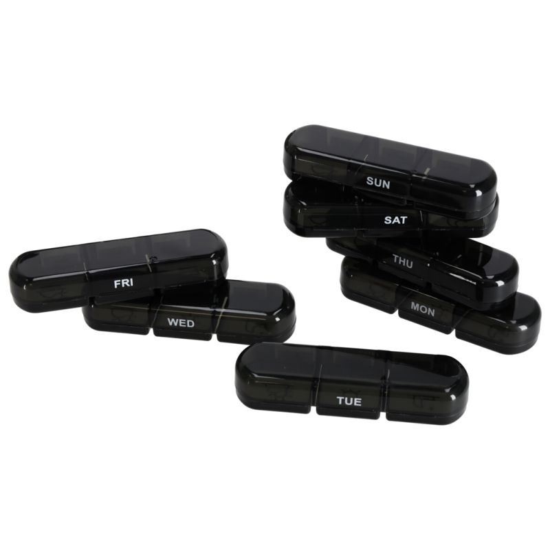 Pojemnik organizer na tabletki leki czarny - obrazek 8